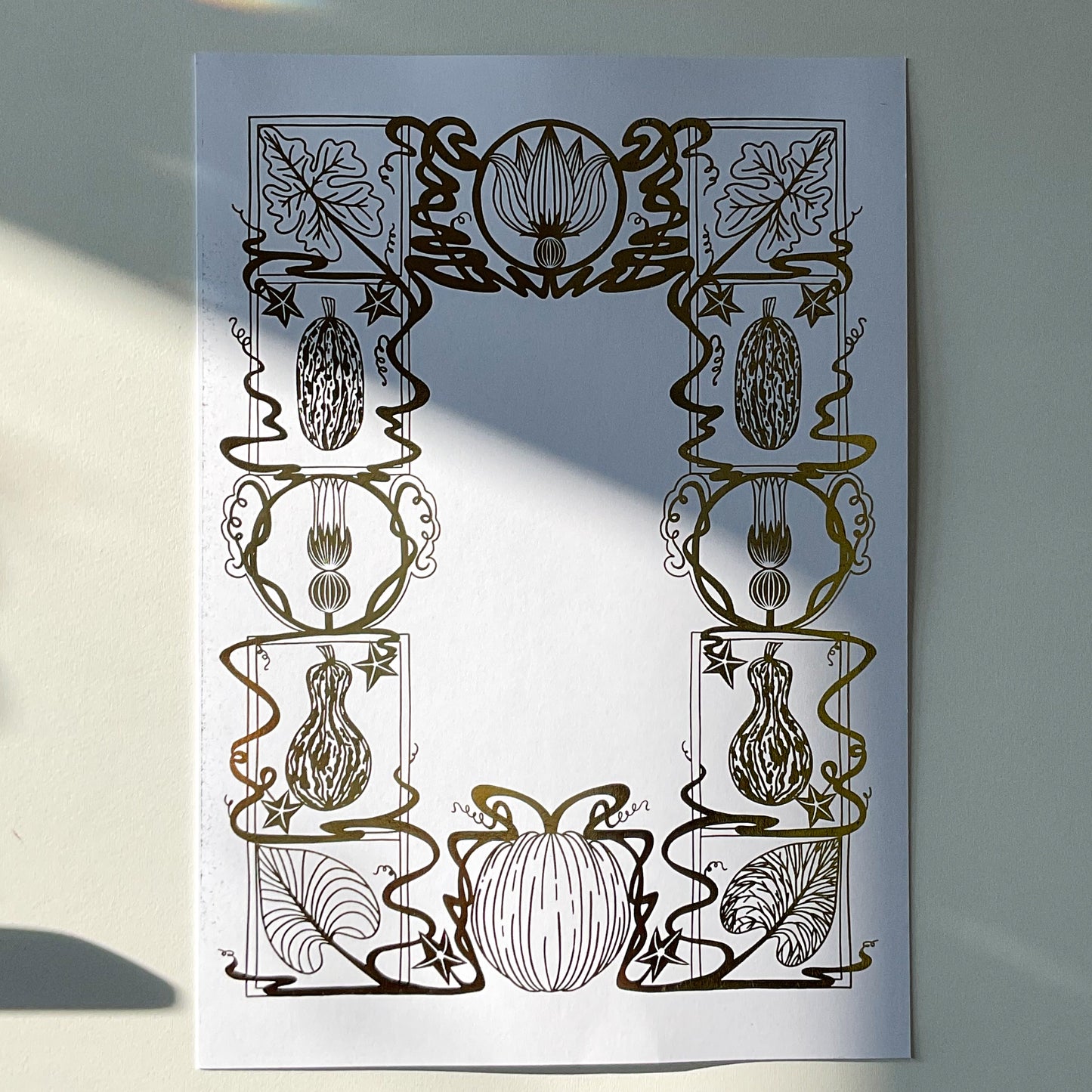 Pumpkin Patch Gold or Silver Print