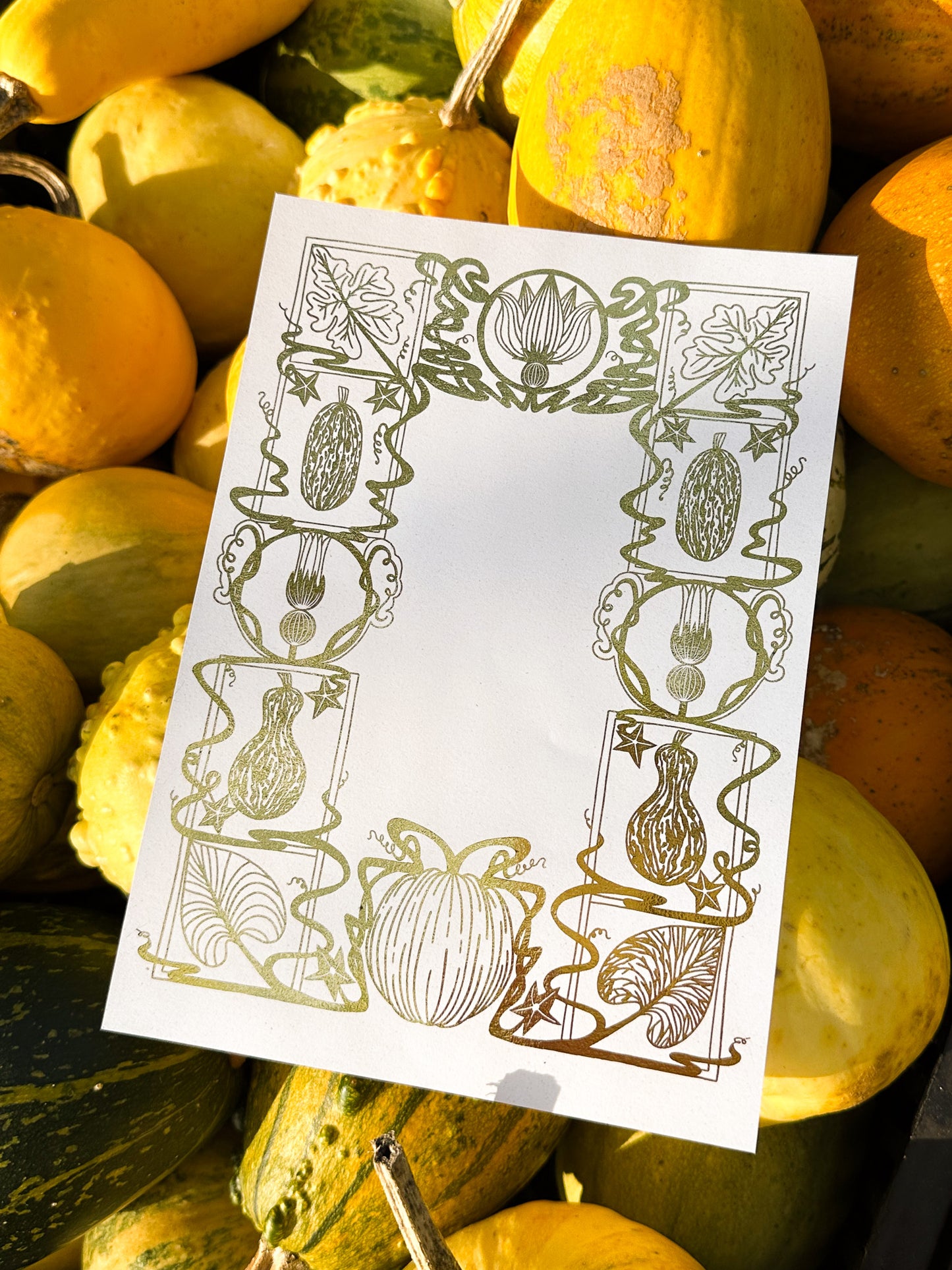 Pumpkin Patch Gold or Silver Print