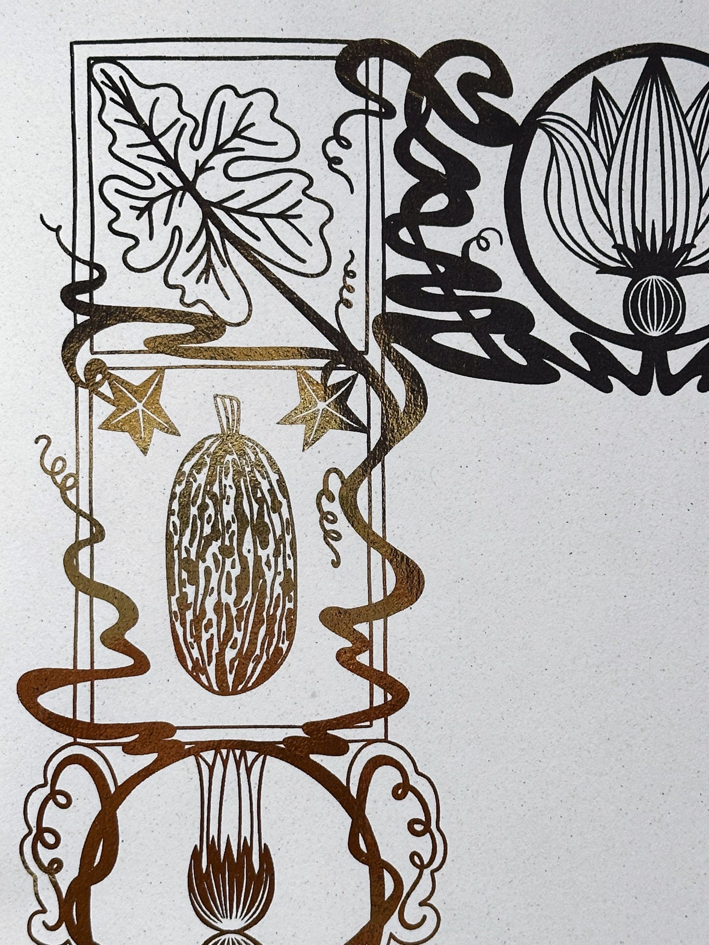 Pumpkin Patch Gold or Silver Print