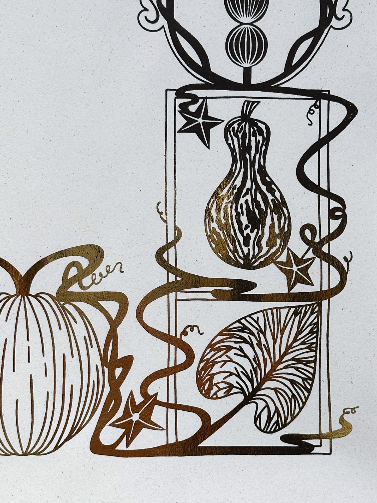 Pumpkin Patch Gold or Silver Print