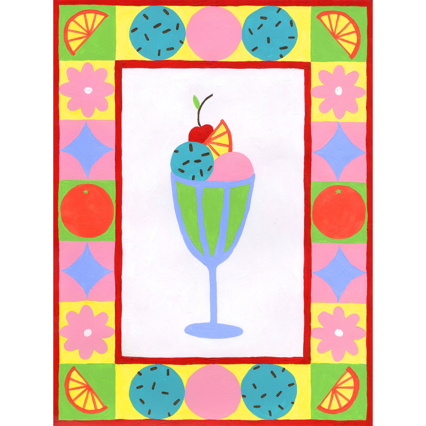 Colourful Sundae Print