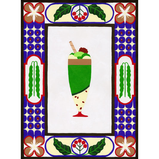 Adzuki Matcha Coffee Parfait Print