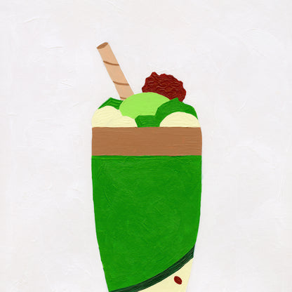 Adzuki Matcha Coffee Parfait Print
