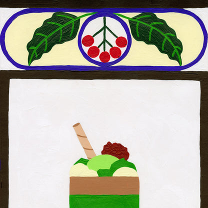 Adzuki Matcha Coffee Parfait Print