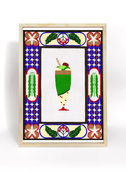 Adzuki Matcha Coffee Parfait Print