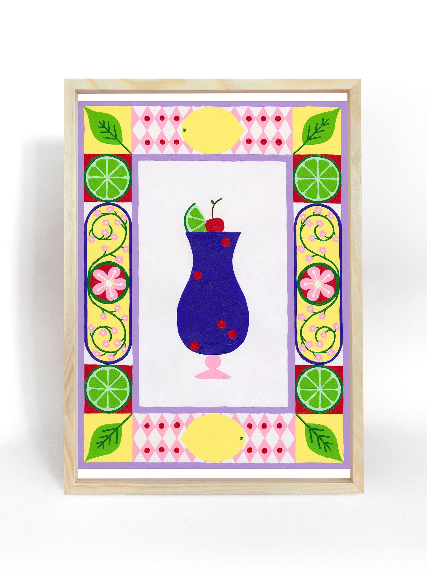 Citrus and Berries Cocktail Print