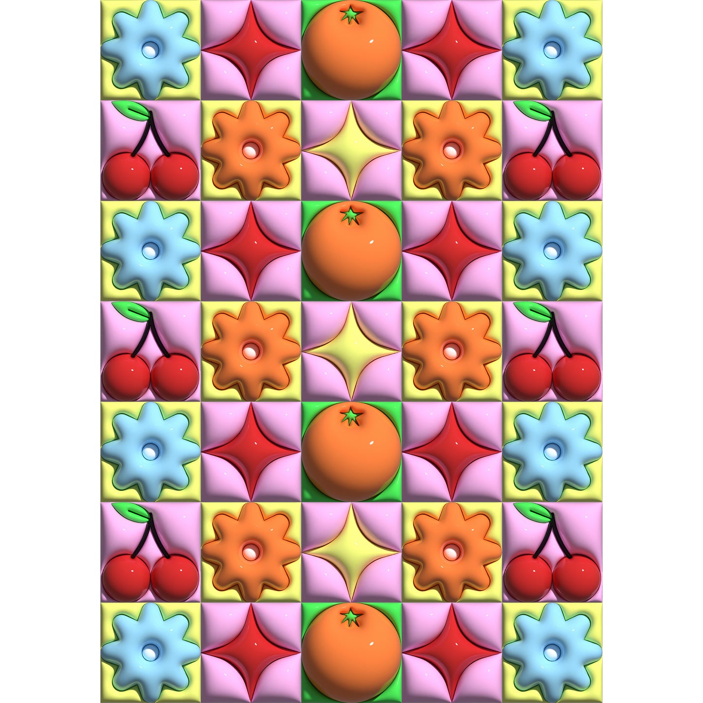 Cherries and Oranges 3D print