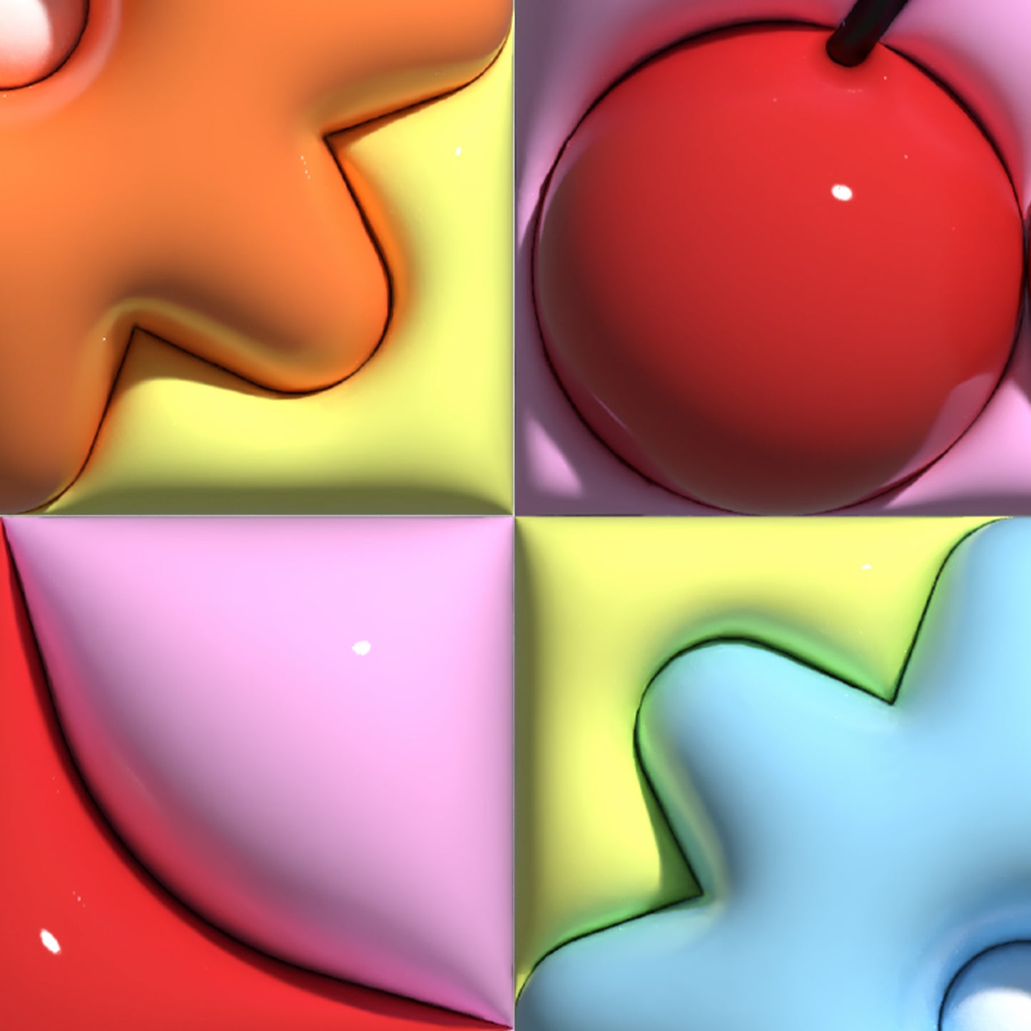 Cherries and Oranges 3D print