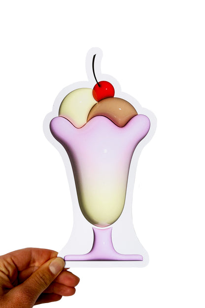 Choco Vanilla Sundae - 3D Bookmark