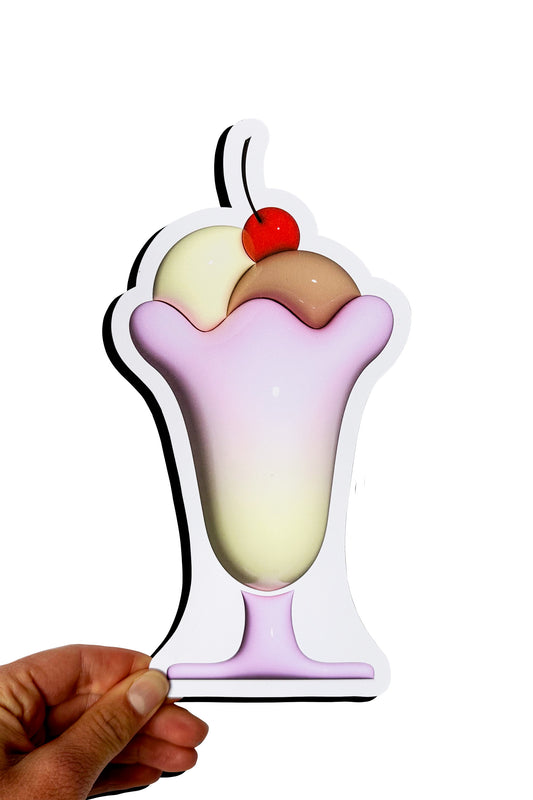 Choco Vanilla Sundae - 3D Bookmark