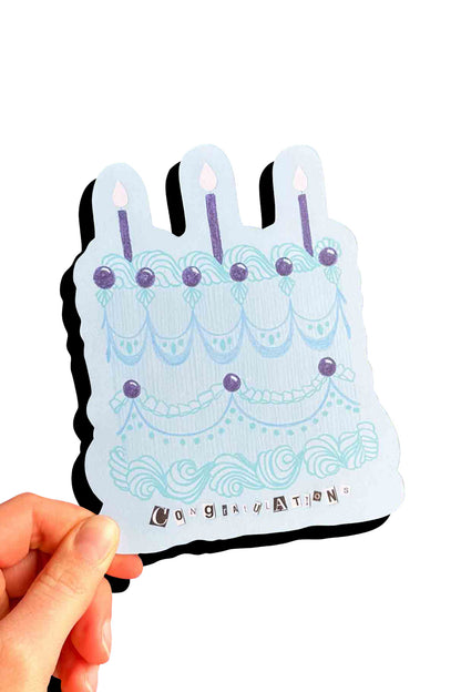 Congratulations - Pencil Cake Card