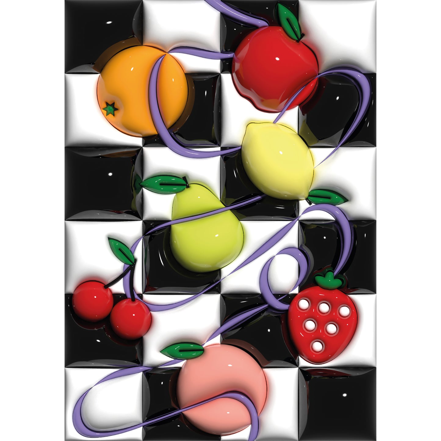 Fruity Ribbon 3D Print