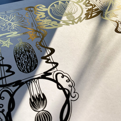 Pumpkin Patch Gold or Silver Print