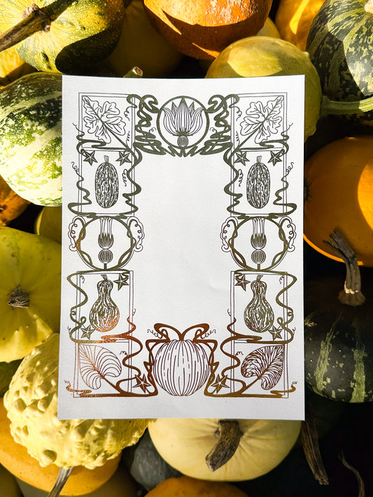 Pumpkin Patch Gold or Silver Print