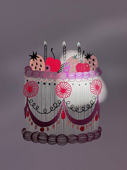 Very Berry Cake Foiled Print