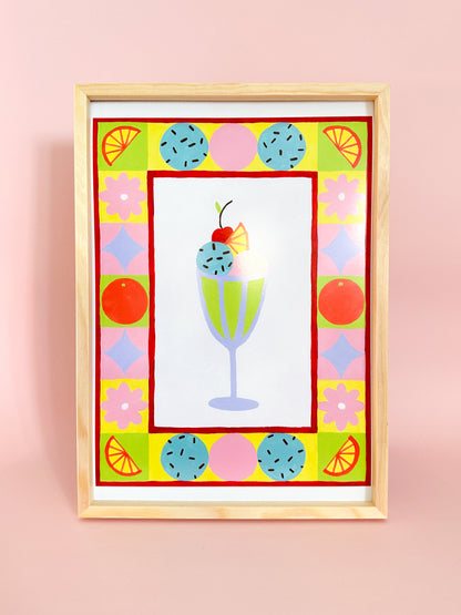 Colourful Sundae Print