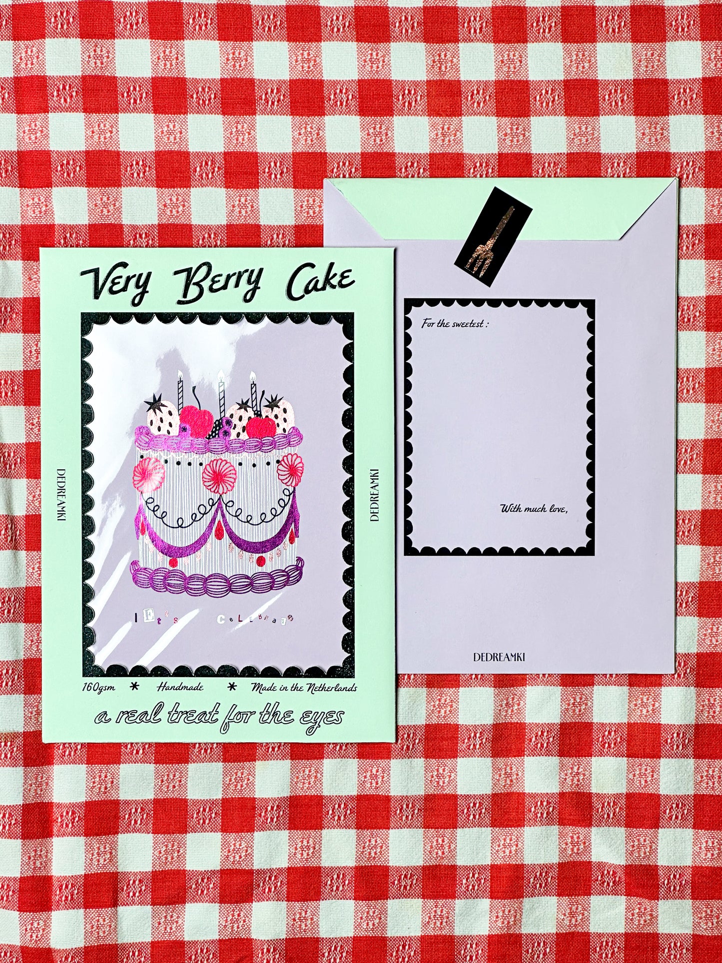 Very Berry Cake Foiled Print