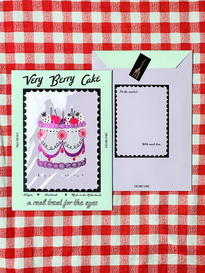 Very Berry Cake Foiled Print