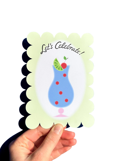 Blue Cocktail - Greeting Card+Pearl Envelope