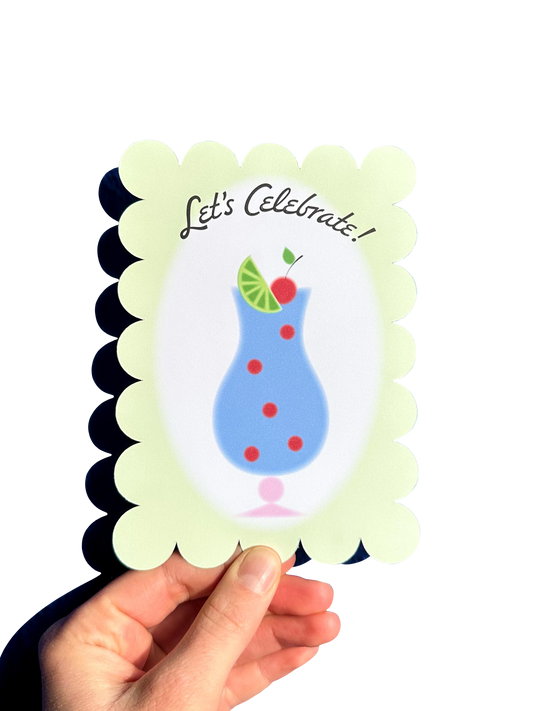 Blue Cocktail - Greeting Card+Pearl Envelope