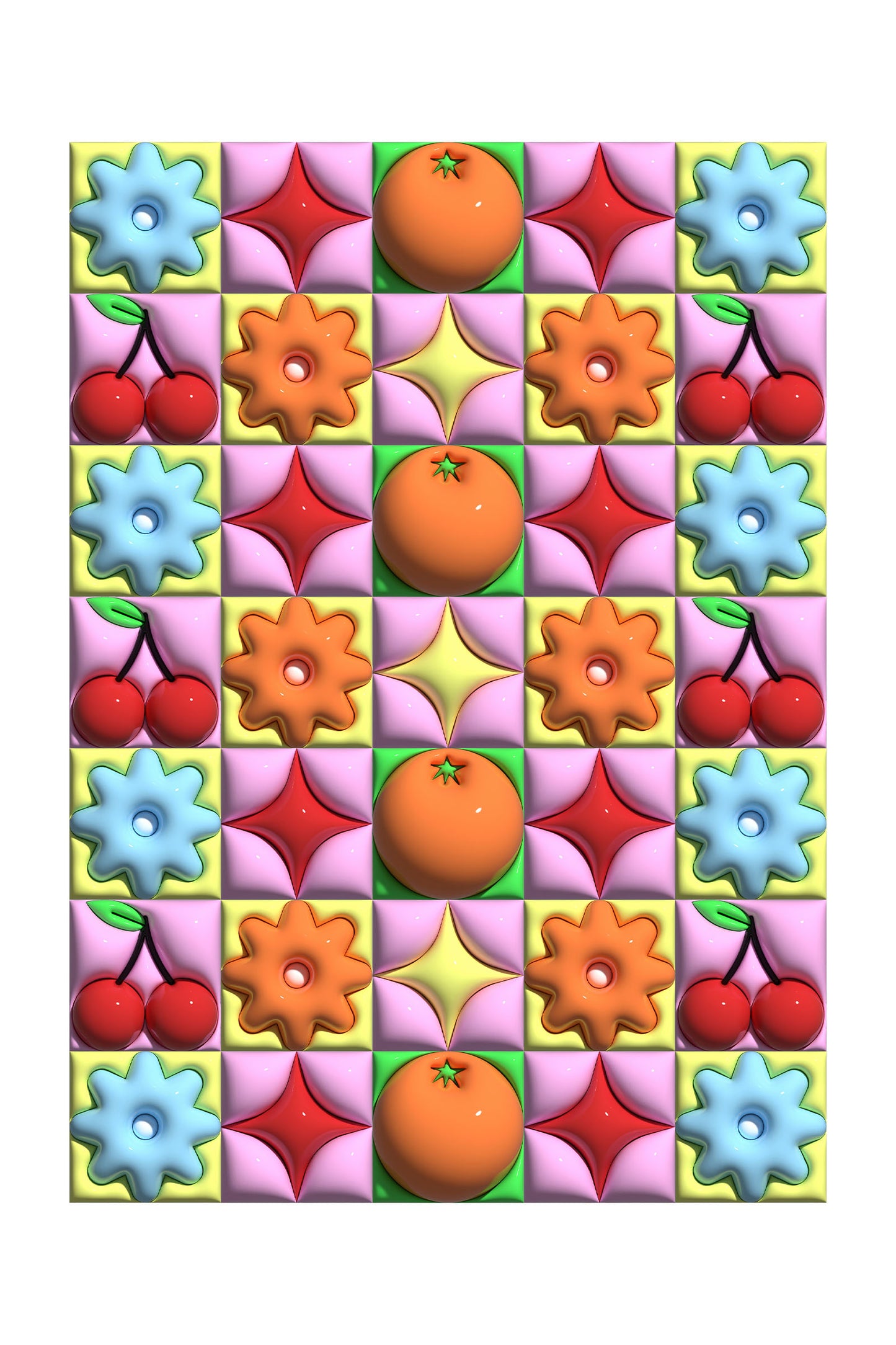 Cherries and Oranges 3D print