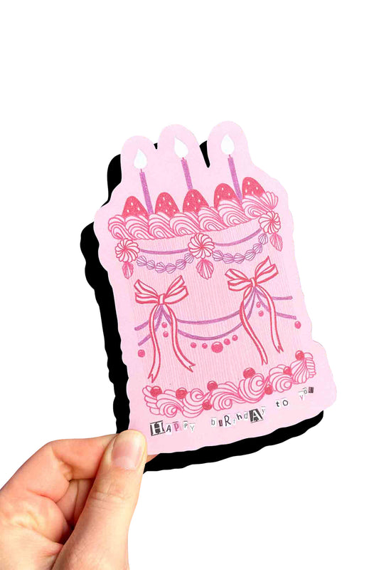Happy Birthday To You - Pencil Cake Card