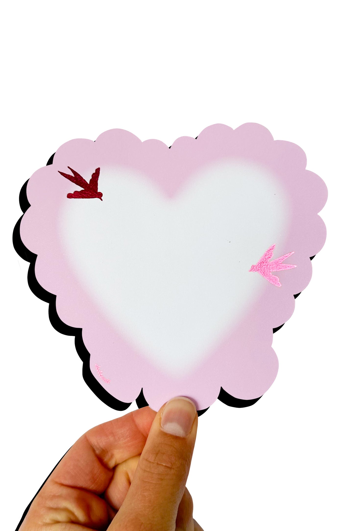 Pink Vintage Heart - Bookmard/Card