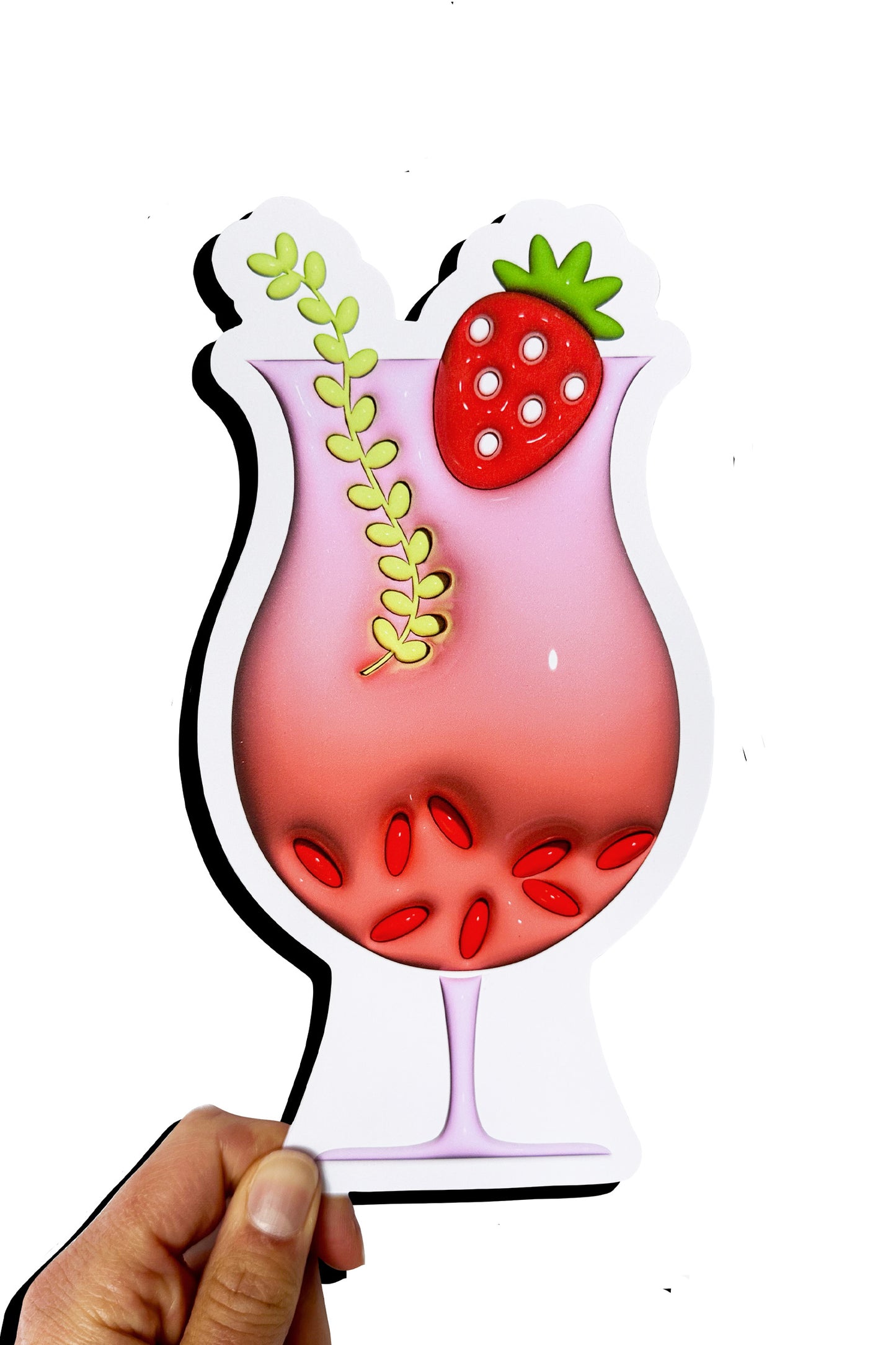 Strawberry Drink - 3D Bookmark