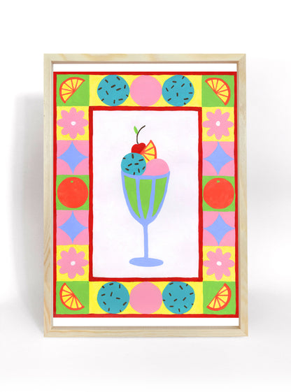 Colourful Sundae Print