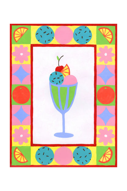 Colourful Sundae Print
