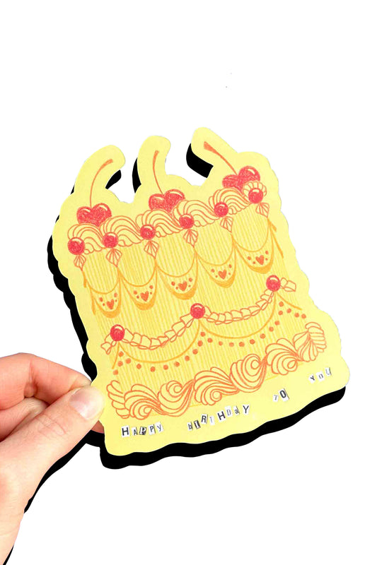 Happy Birthday To You - Pencil Cake Card