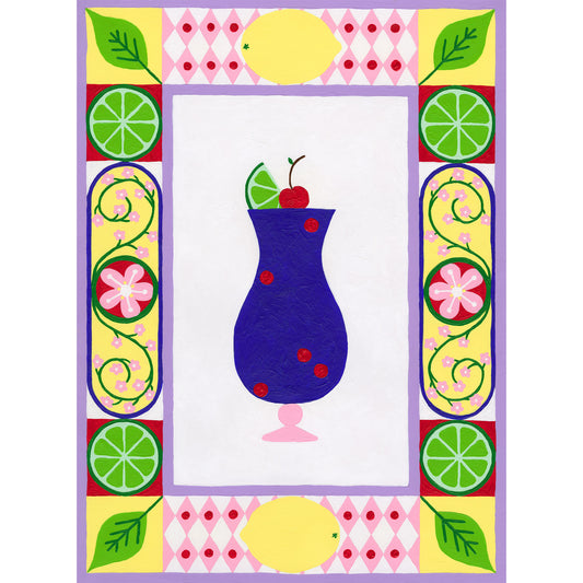 Citrus and Berries Cocktail Print