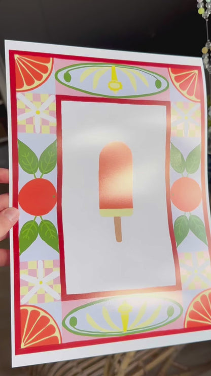 Orange Vanilla Split Print