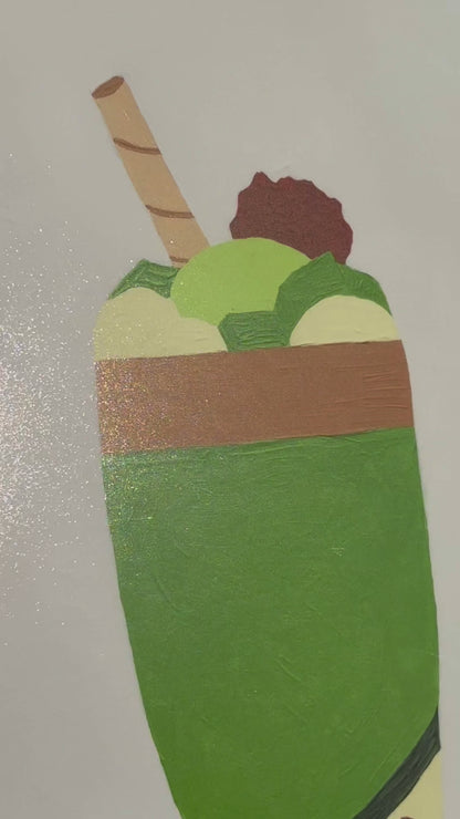 Adzuki Matcha Coffee Parfait Print