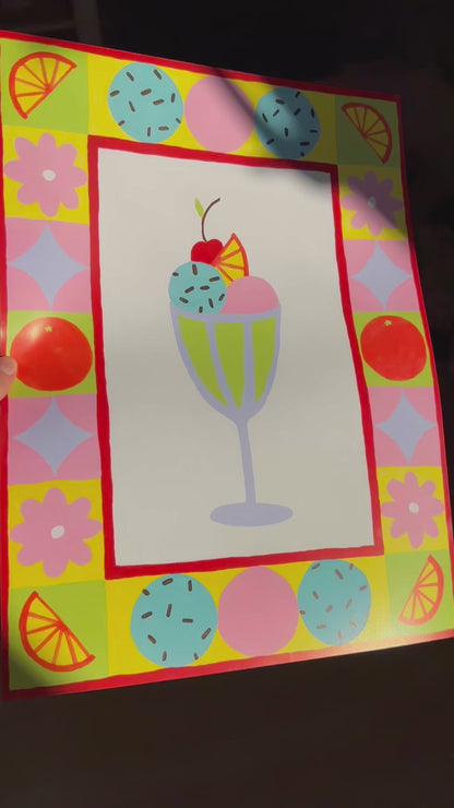 Colourful Sundae Print